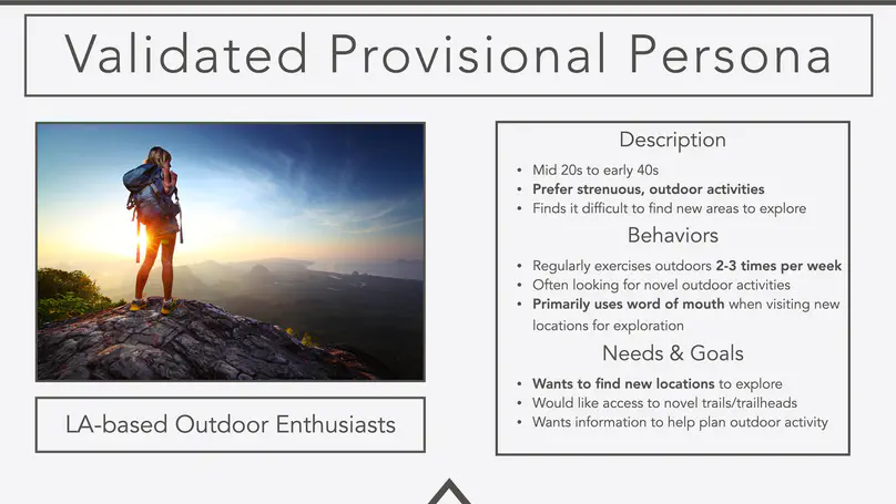 Provisional & Validated User Personas